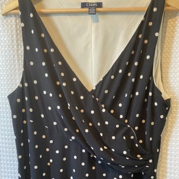 Chaps Dress - Black with White Polka dots - Picture 4 of 4